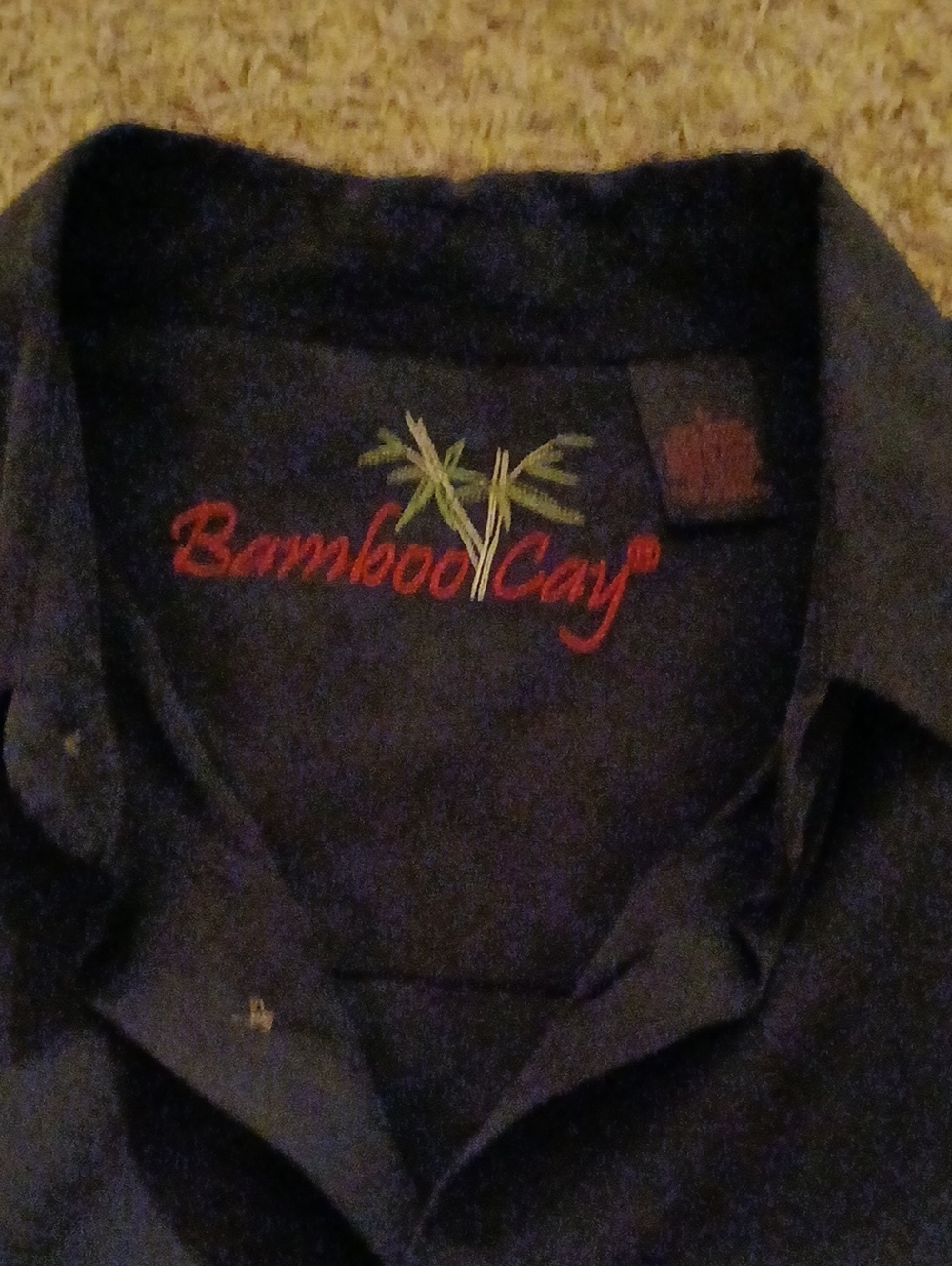 BAMBOO Dark Navy Casual Button-Down Shirt